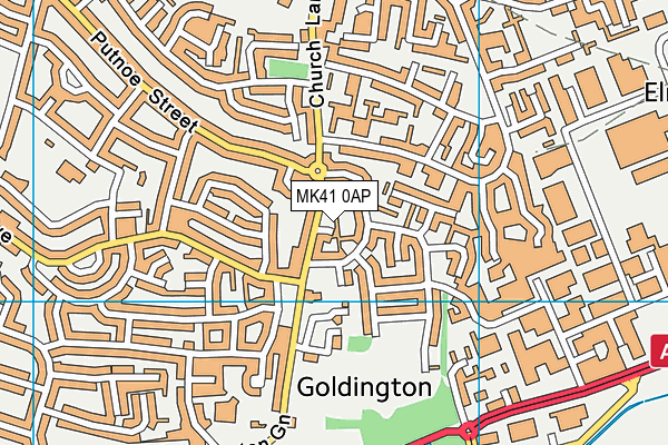 MK41 0AP map - OS VectorMap District (Ordnance Survey) MK41 0AP map - OS VectorMap District (Ordnance Survey)