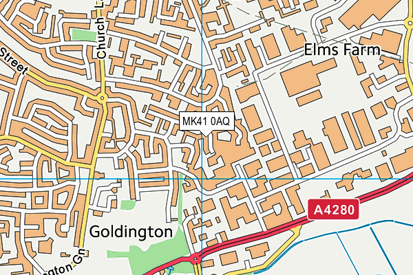 MK41 0AQ map - OS VectorMap District (Ordnance Survey) MK41 0AQ map - OS VectorMap District (Ordnance Survey)