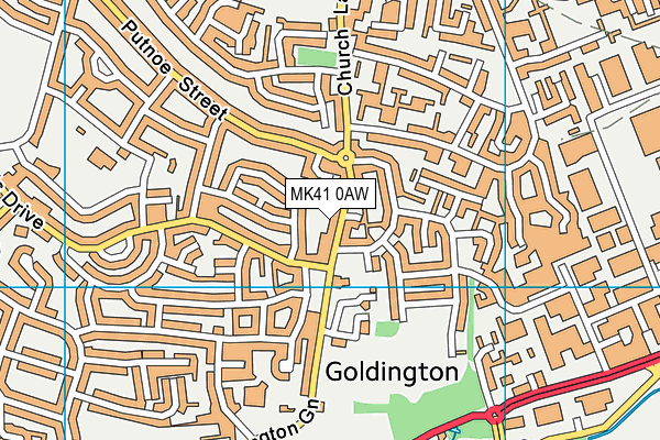 MK41 0AW map - OS VectorMap District (Ordnance Survey) MK41 0AW map - OS VectorMap District (Ordnance Survey)