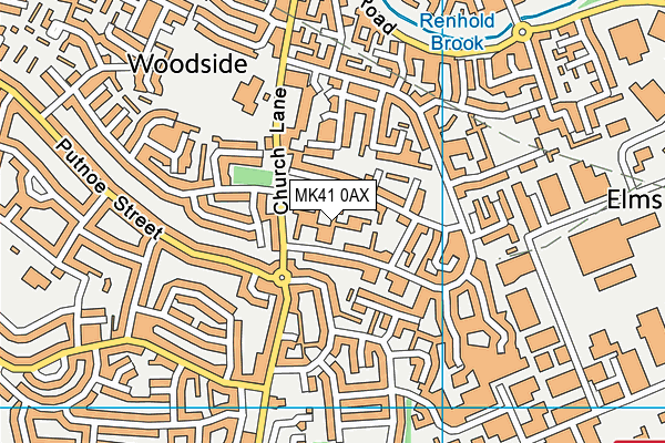 MK41 0AX map - OS VectorMap District (Ordnance Survey) MK41 0AX map - OS VectorMap District (Ordnance Survey)