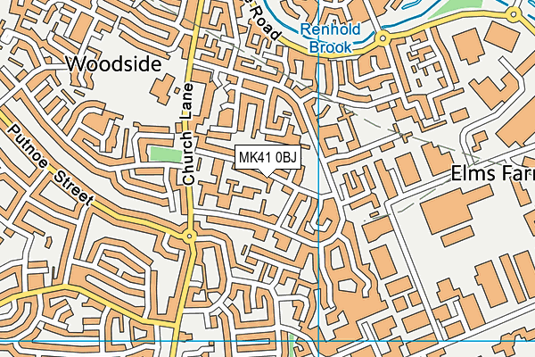 MK41 0BJ map - OS VectorMap District (Ordnance Survey) MK41 0BJ map - OS VectorMap District (Ordnance Survey)