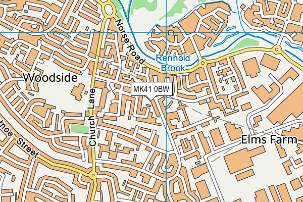 MK41 0BW map - OS VectorMap District (Ordnance Survey) MK41 0BW map - OS VectorMap District (Ordnance Survey)