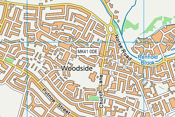 MK41 0DE map - OS VectorMap District (Ordnance Survey)