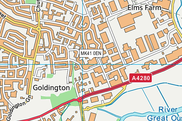 MK41 0EN map - OS VectorMap District (Ordnance Survey) MK41 0EN map - OS VectorMap District (Ordnance Survey)