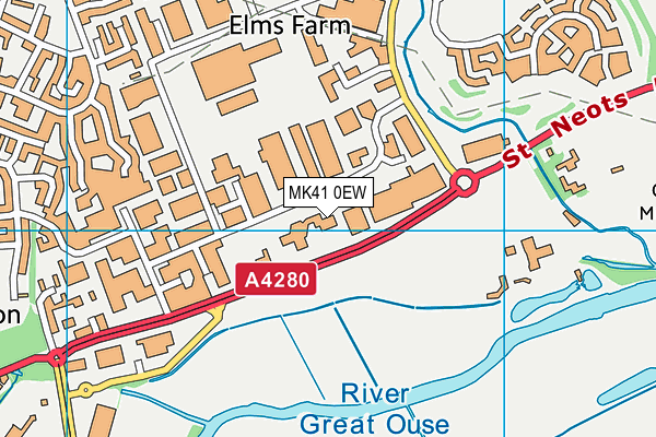 MK41 0EW map - OS VectorMap District (Ordnance Survey) MK41 0EW map - OS VectorMap District (Ordnance Survey)