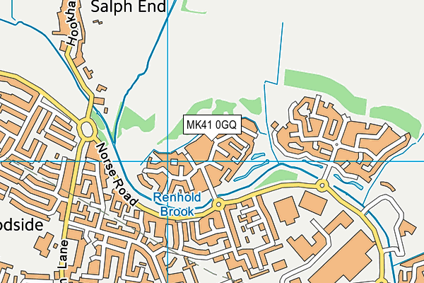 MK41 0GQ map - OS VectorMap District (Ordnance Survey)