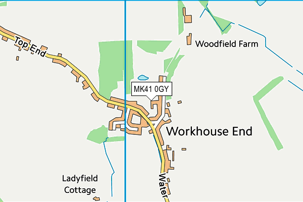 MK41 0GY map - OS VectorMap District (Ordnance Survey)