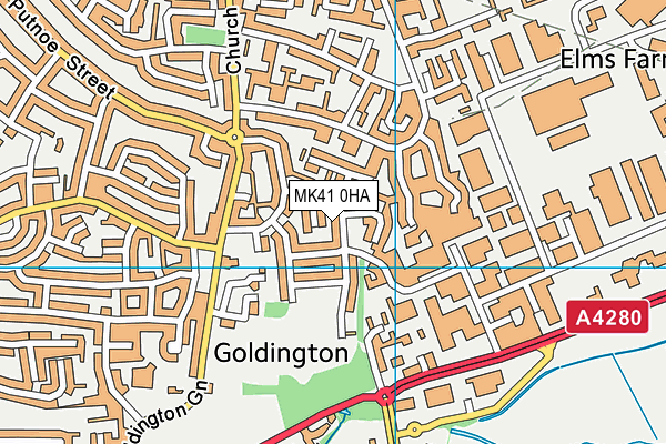 MK41 0HA map - OS VectorMap District (Ordnance Survey) MK41 0HA map - OS VectorMap District (Ordnance Survey)