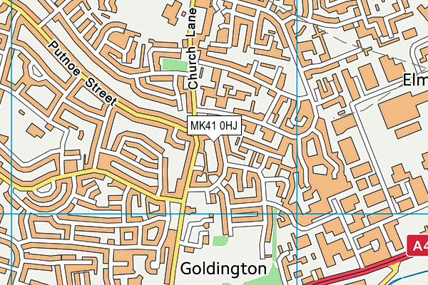 MK41 0HJ map - OS VectorMap District (Ordnance Survey) MK41 0HJ map - OS VectorMap District (Ordnance Survey)