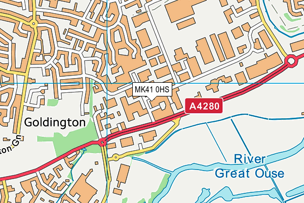 MK41 0HS map - OS VectorMap District (Ordnance Survey) MK41 0HS map - OS VectorMap District (Ordnance Survey)