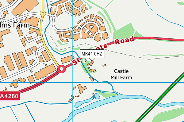 MK41 0HZ map - OS VectorMap District (Ordnance Survey) MK41 0HZ map - OS VectorMap District (Ordnance Survey)