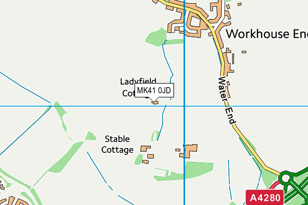 MK41 0JD map - OS VectorMap District (Ordnance Survey) MK41 0JD map - OS VectorMap District (Ordnance Survey)