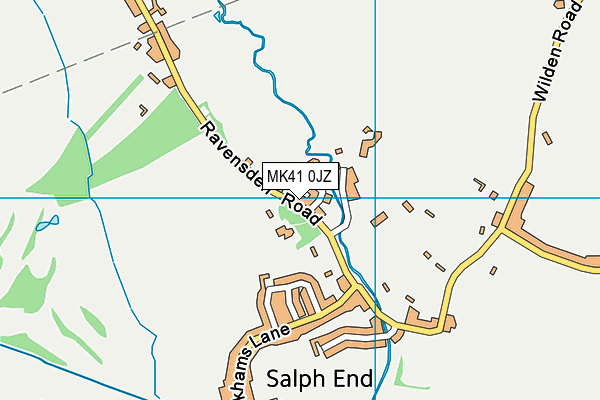 MK41 0JZ map - OS VectorMap District (Ordnance Survey)