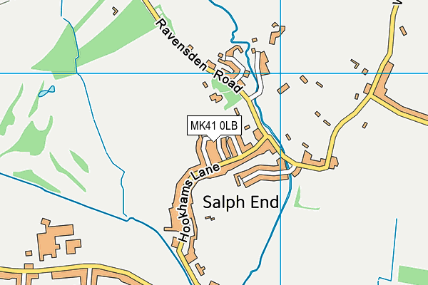 MK41 0LB map - OS VectorMap District (Ordnance Survey)
