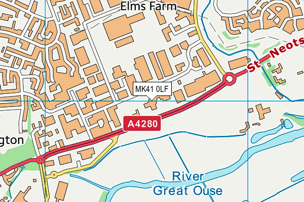 MK41 0LF map - OS VectorMap District (Ordnance Survey) MK41 0LF map - OS VectorMap District (Ordnance Survey)
