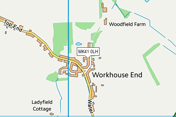 MK41 0LH map - OS VectorMap District (Ordnance Survey)