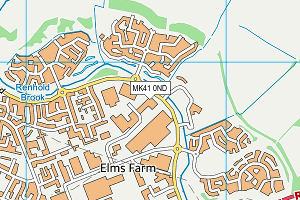 MK41 0ND map - OS VectorMap District (Ordnance Survey) MK41 0ND map - OS VectorMap District (Ordnance Survey)