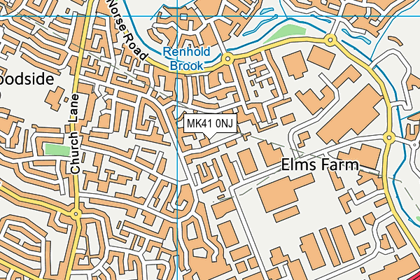 MK41 0NJ map - OS VectorMap District (Ordnance Survey) MK41 0NJ map - OS VectorMap District (Ordnance Survey)
