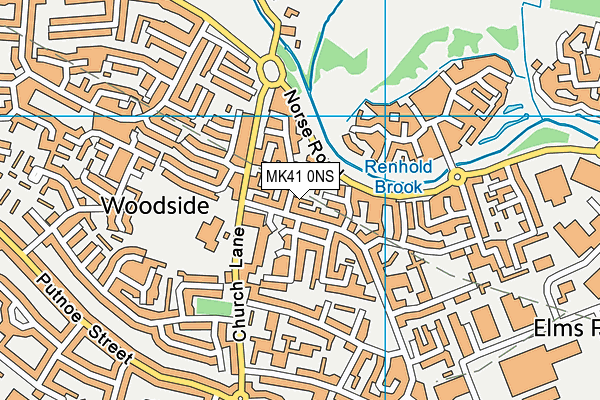 MK41 0NS map - OS VectorMap District (Ordnance Survey) MK41 0NS map - OS VectorMap District (Ordnance Survey)