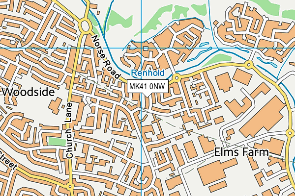MK41 0NW map - OS VectorMap District (Ordnance Survey) MK41 0NW map - OS VectorMap District (Ordnance Survey)