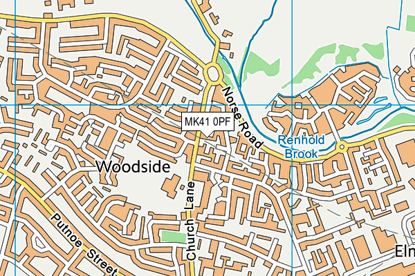 MK41 0PF map - OS VectorMap District (Ordnance Survey) MK41 0PF map - OS VectorMap District (Ordnance Survey)