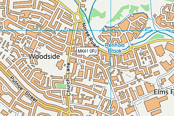MK41 0PJ map - OS VectorMap District (Ordnance Survey) MK41 0PJ map - OS VectorMap District (Ordnance Survey)