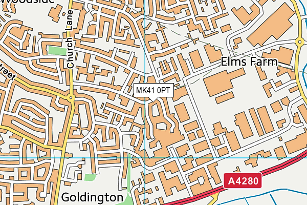 MK41 0PT map - OS VectorMap District (Ordnance Survey) MK41 0PT map - OS VectorMap District (Ordnance Survey)