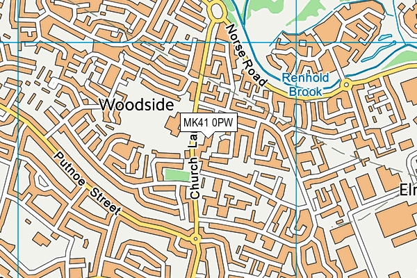 MK41 0PW map - OS VectorMap District (Ordnance Survey) MK41 0PW map - OS VectorMap District (Ordnance Survey)