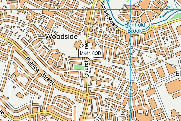 MK41 0QD map - OS VectorMap District (Ordnance Survey) MK41 0QD map - OS VectorMap District (Ordnance Survey)
