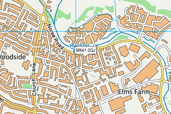 MK41 0QJ map - OS VectorMap District (Ordnance Survey) MK41 0QJ map - OS VectorMap District (Ordnance Survey)