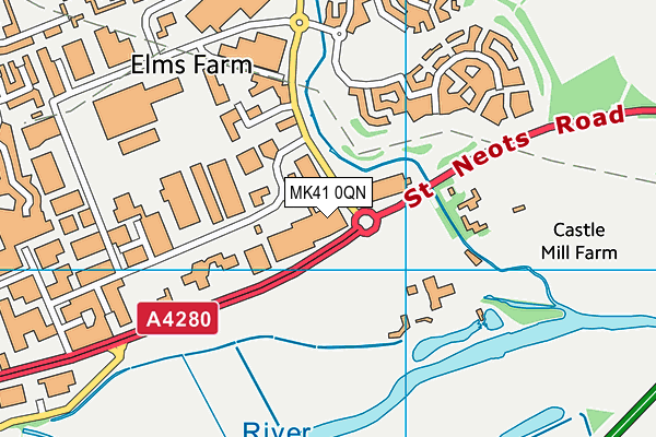 MK41 0QN map - OS VectorMap District (Ordnance Survey) MK41 0QN map - OS VectorMap District (Ordnance Survey)
