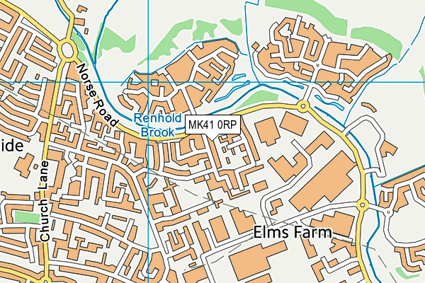MK41 0RP map - OS VectorMap District (Ordnance Survey)