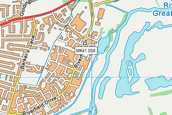 MK41 0SX map - OS VectorMap District (Ordnance Survey) MK41 0SX map - OS VectorMap District (Ordnance Survey)