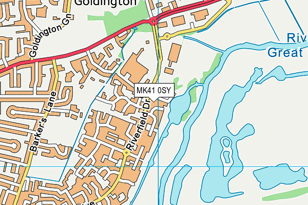 MK41 0SY map - OS VectorMap District (Ordnance Survey) MK41 0SY map - OS VectorMap District (Ordnance Survey)