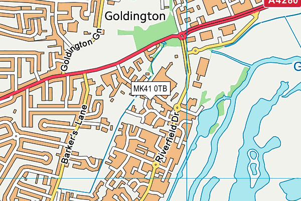 MK41 0TB map - OS VectorMap District (Ordnance Survey) MK41 0TB map - OS VectorMap District (Ordnance Survey)