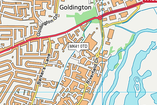 MK41 0TD map - OS VectorMap District (Ordnance Survey) MK41 0TD map - OS VectorMap District (Ordnance Survey)