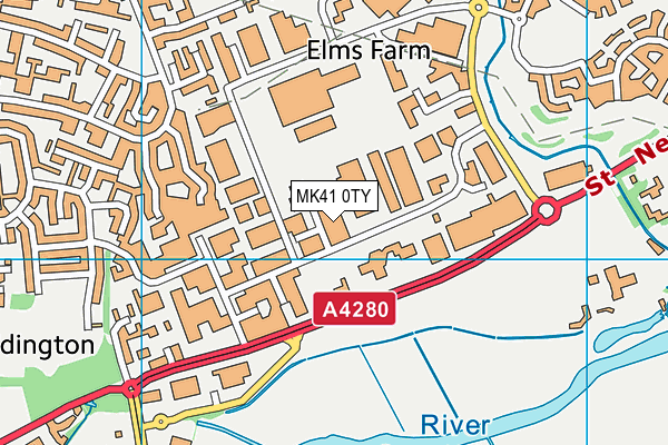 MK41 0TY map - OS VectorMap District (Ordnance Survey) MK41 0TY map - OS VectorMap District (Ordnance Survey)