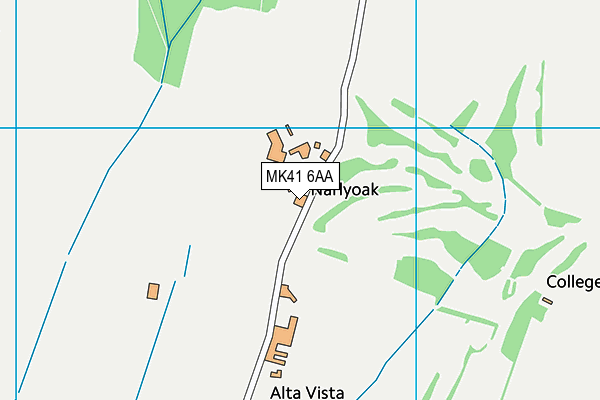 MK41 6AA map - OS VectorMap District (Ordnance Survey) MK41 6AA map - OS VectorMap District (Ordnance Survey)