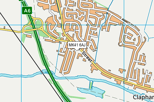MK41 6AJ map - OS VectorMap District (Ordnance Survey) MK41 6AJ map - OS VectorMap District (Ordnance Survey)