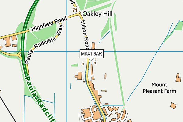 MK41 6AR map - OS VectorMap District (Ordnance Survey) MK41 6AR map - OS VectorMap District (Ordnance Survey)
