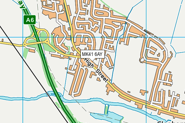 MK41 6AY map - OS VectorMap District (Ordnance Survey) MK41 6AY map - OS VectorMap District (Ordnance Survey)