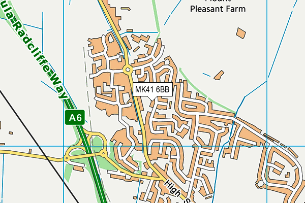 MK41 6BB map - OS VectorMap District (Ordnance Survey) MK41 6BB map - OS VectorMap District (Ordnance Survey)