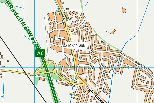 MK41 6BE map - OS VectorMap District (Ordnance Survey) MK41 6BE map - OS VectorMap District (Ordnance Survey)