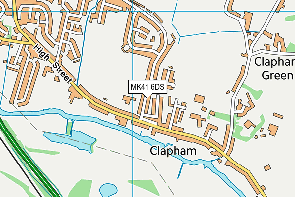 MK41 6DS map - OS VectorMap District (Ordnance Survey)