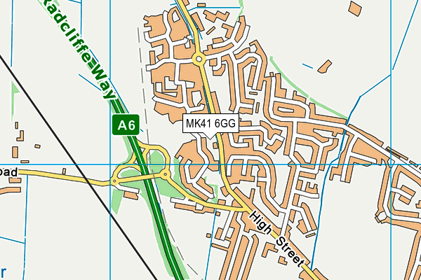 MK41 6GG map - OS VectorMap District (Ordnance Survey) MK41 6GG map - OS VectorMap District (Ordnance Survey)