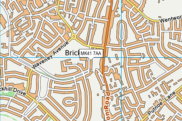 MK41 7AA map - OS VectorMap District (Ordnance Survey) MK41 7AA map - OS VectorMap District (Ordnance Survey)