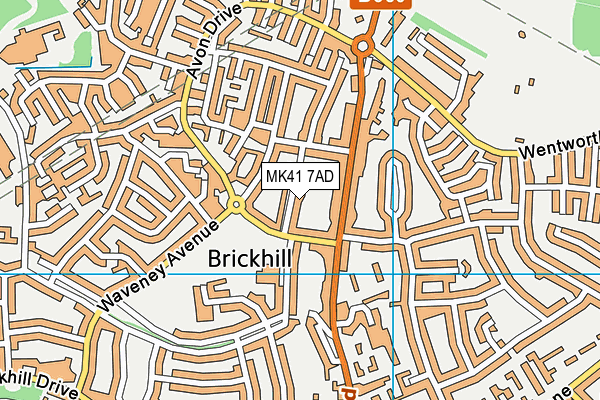 MK41 7AD map - OS VectorMap District (Ordnance Survey) MK41 7AD map - OS VectorMap District (Ordnance Survey)