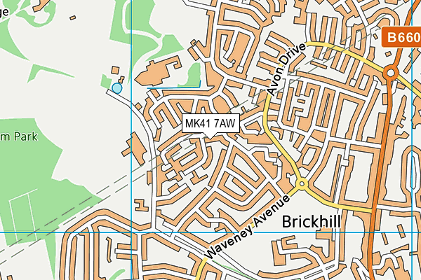 MK41 7AW map - OS VectorMap District (Ordnance Survey) MK41 7AW map - OS VectorMap District (Ordnance Survey)