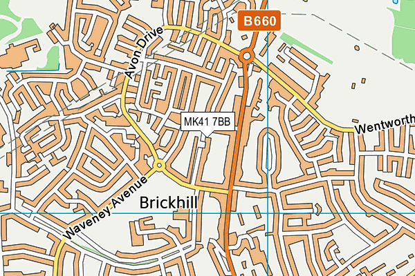 MK41 7BB map - OS VectorMap District (Ordnance Survey) MK41 7BB map - OS VectorMap District (Ordnance Survey)