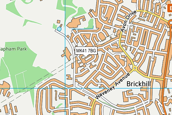 MK41 7BG map - OS VectorMap District (Ordnance Survey) MK41 7BG map - OS VectorMap District (Ordnance Survey)